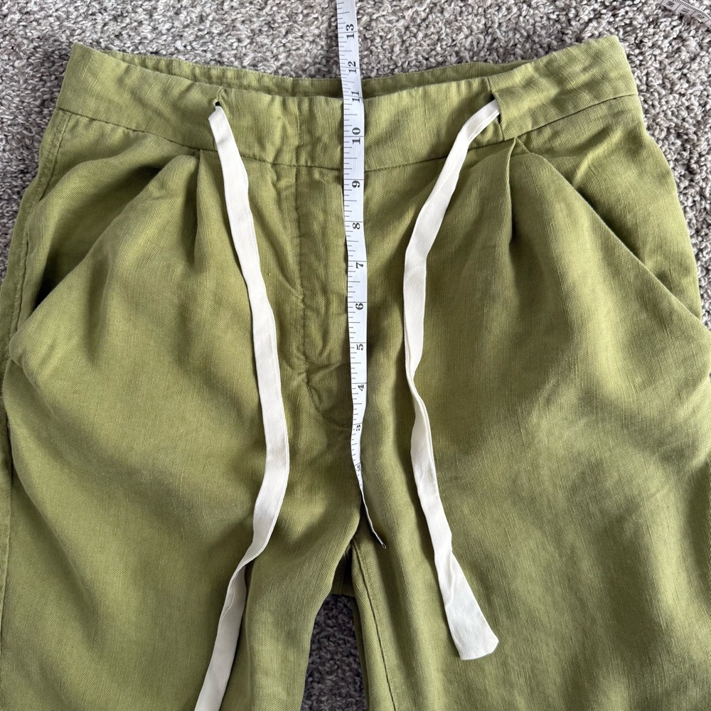 WILFRED | Linen blend Sage Green Cropped Trousers - Size 6 - Picture 11 of 12